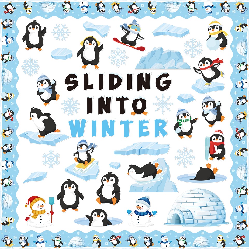 elementary school winter bulletin board ideas