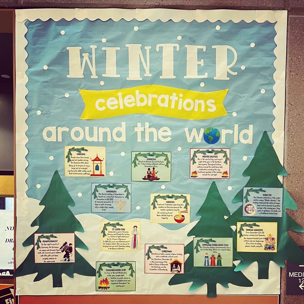 winter bulletin board