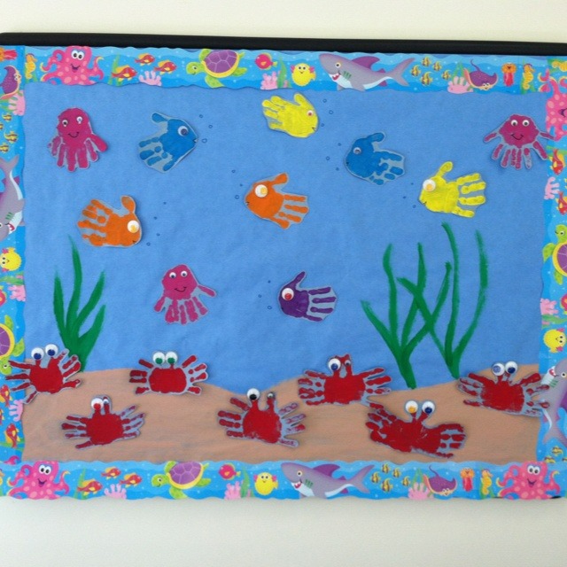 underwater ocean themed bulletin board